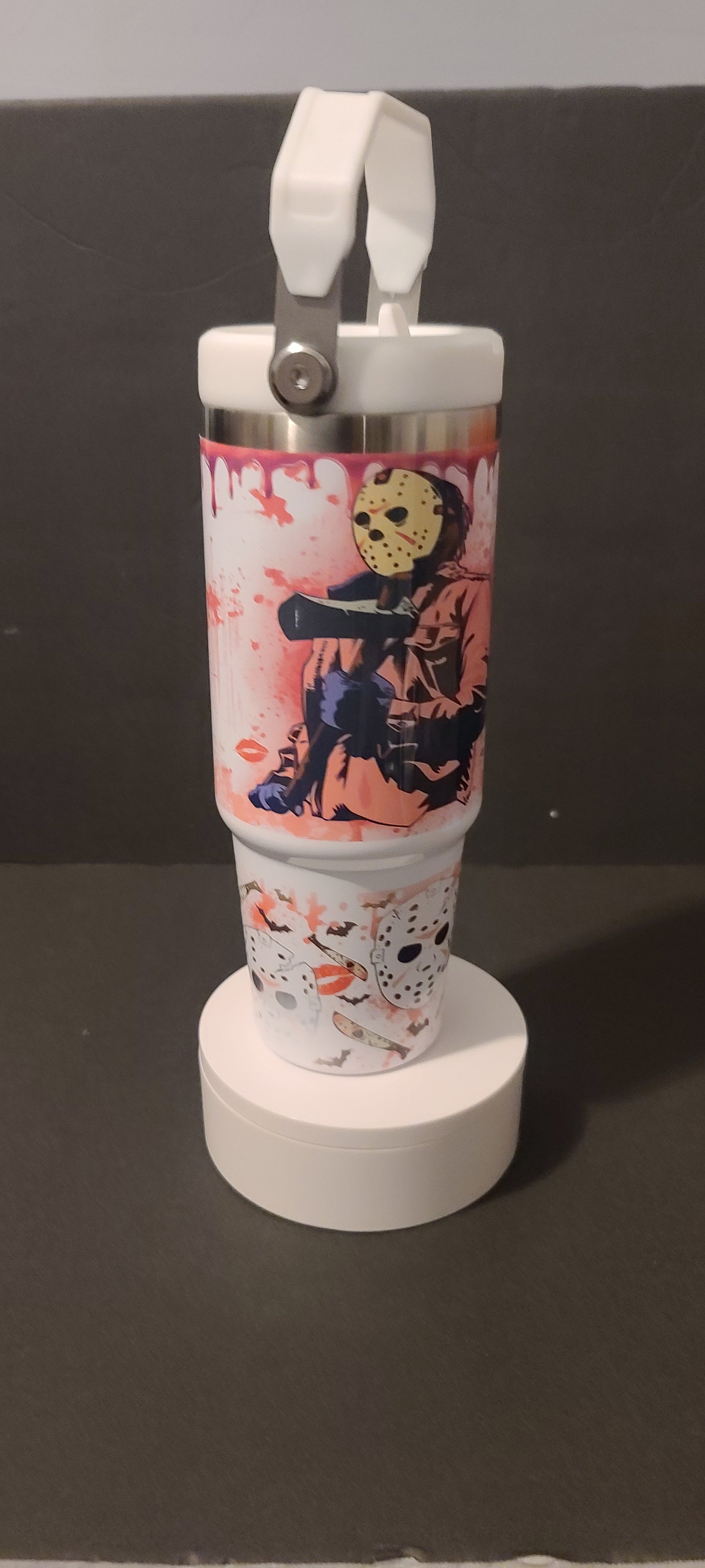 B**** be trippin 30oz flip top tumbler