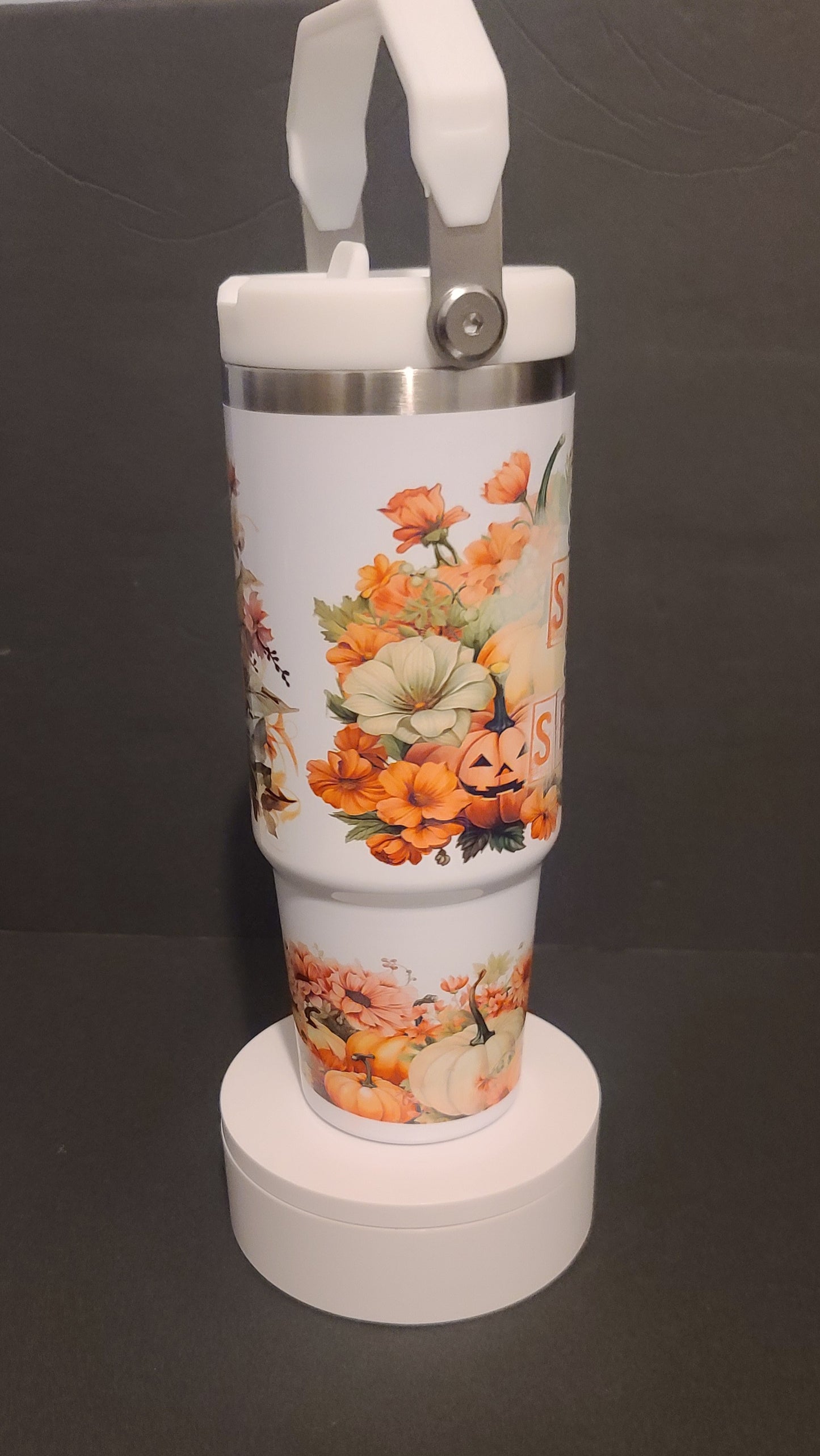 Sorta sweet Sorta spooky 30oz flip top tumbler