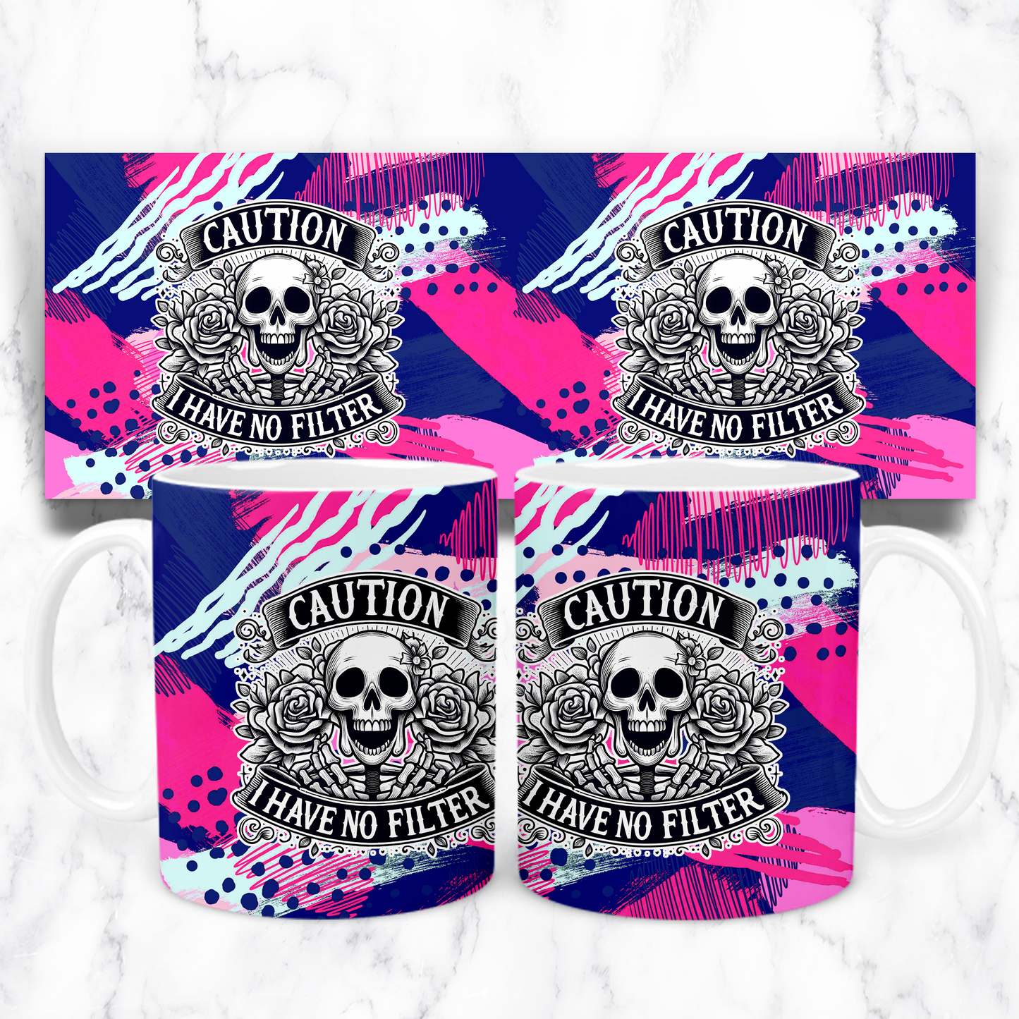 10oz stainless steel Caution I have no filter mug (Copy)
