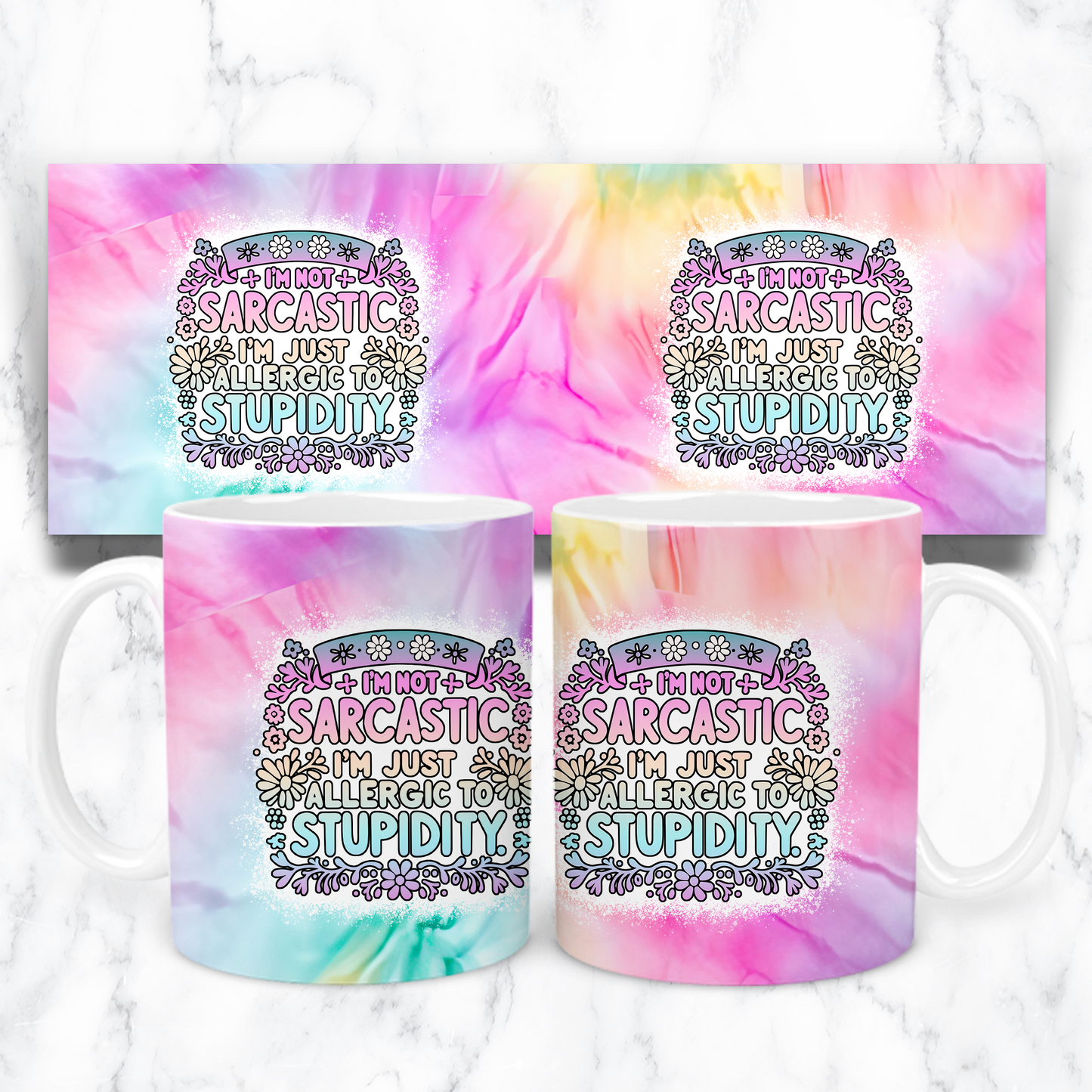 10oz stainless steel Allergic to stupidity mug (Copy)