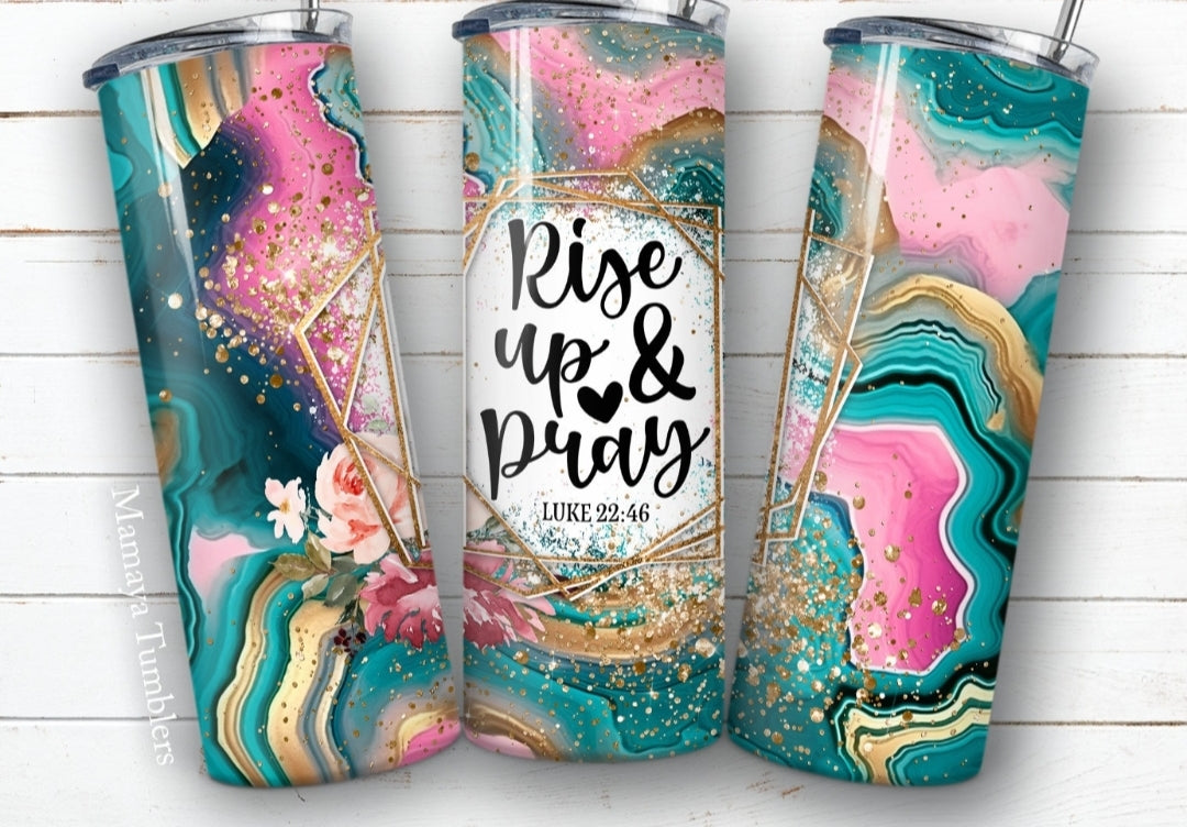 Rise up & pray tumbler