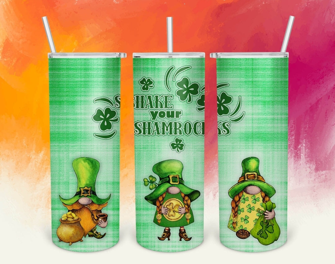 Shake your shamrocks Gnome tumbler