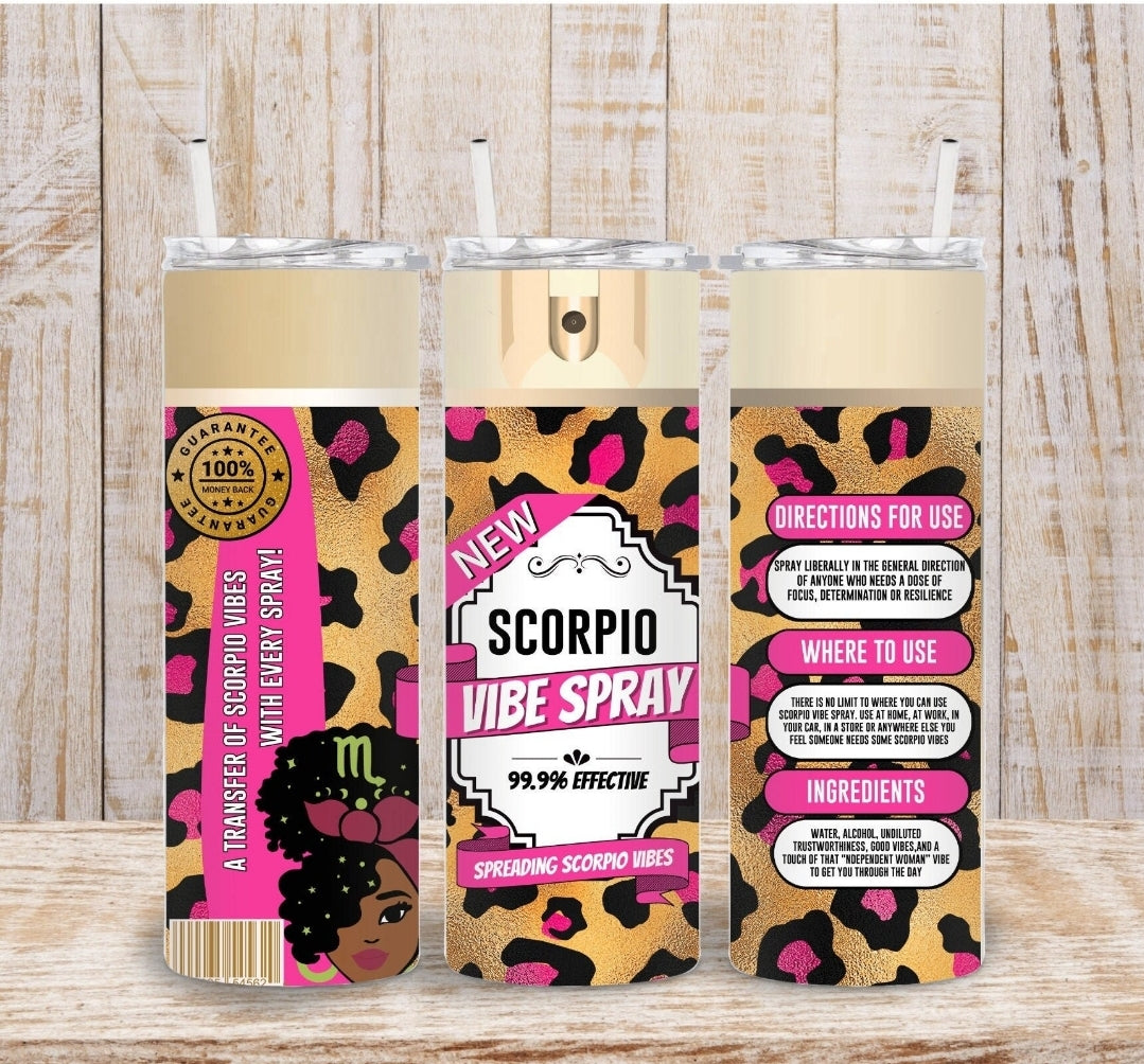 Scorpio vibe spray tumbler