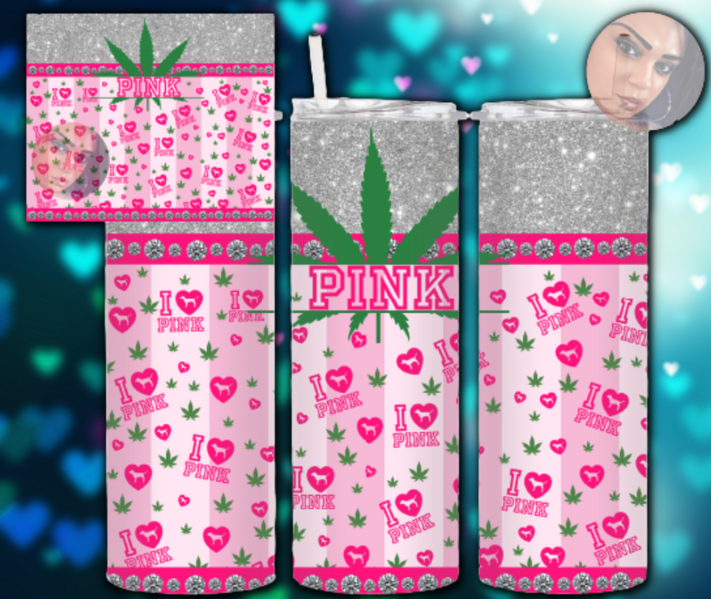 Love 420 silver tumbler