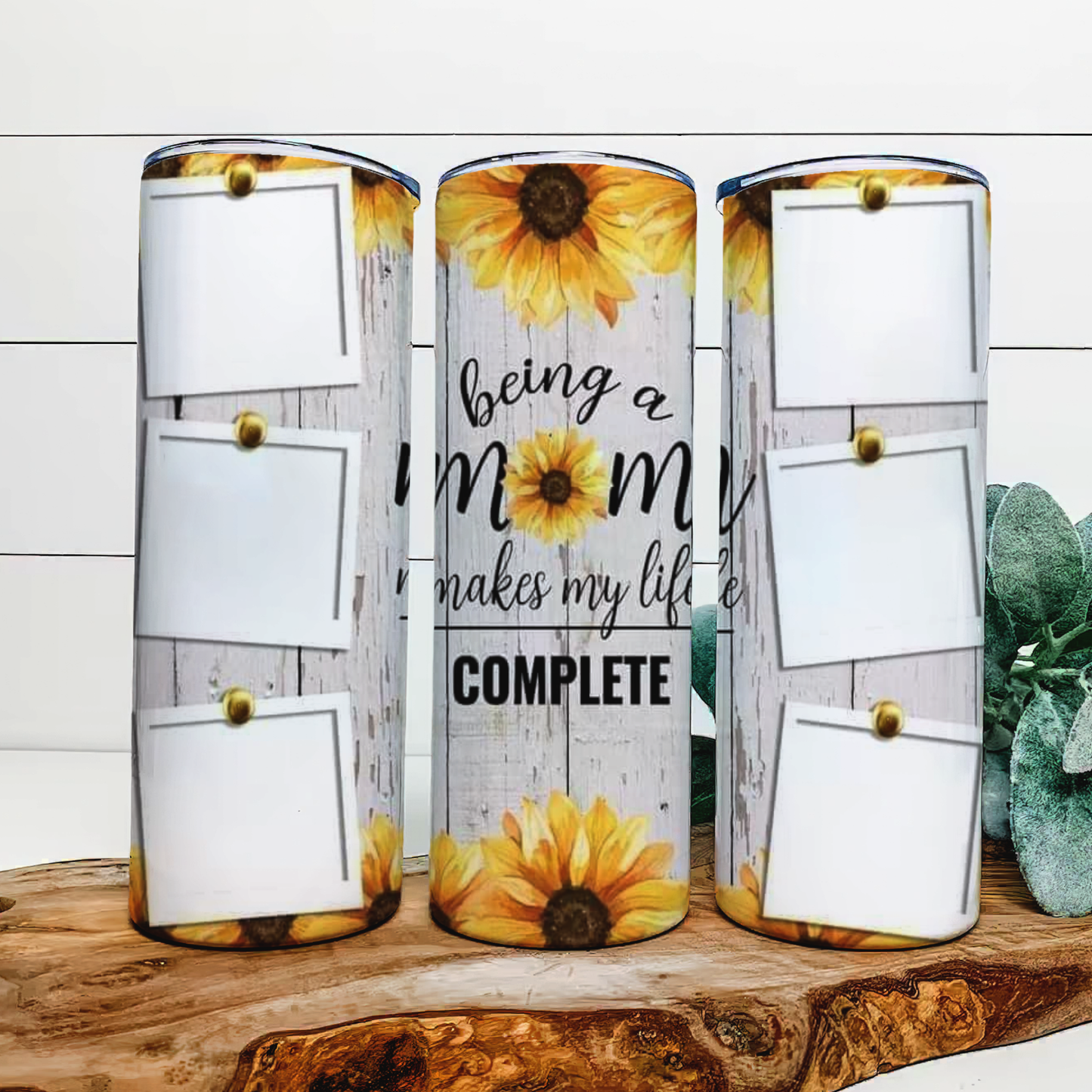 Being a mom photo tumbler