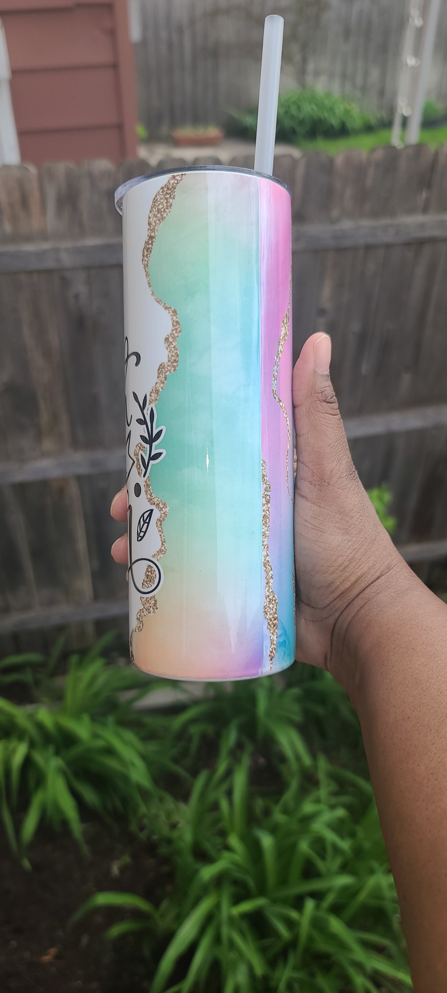 20oz Faith over fear stainless steel tumbler