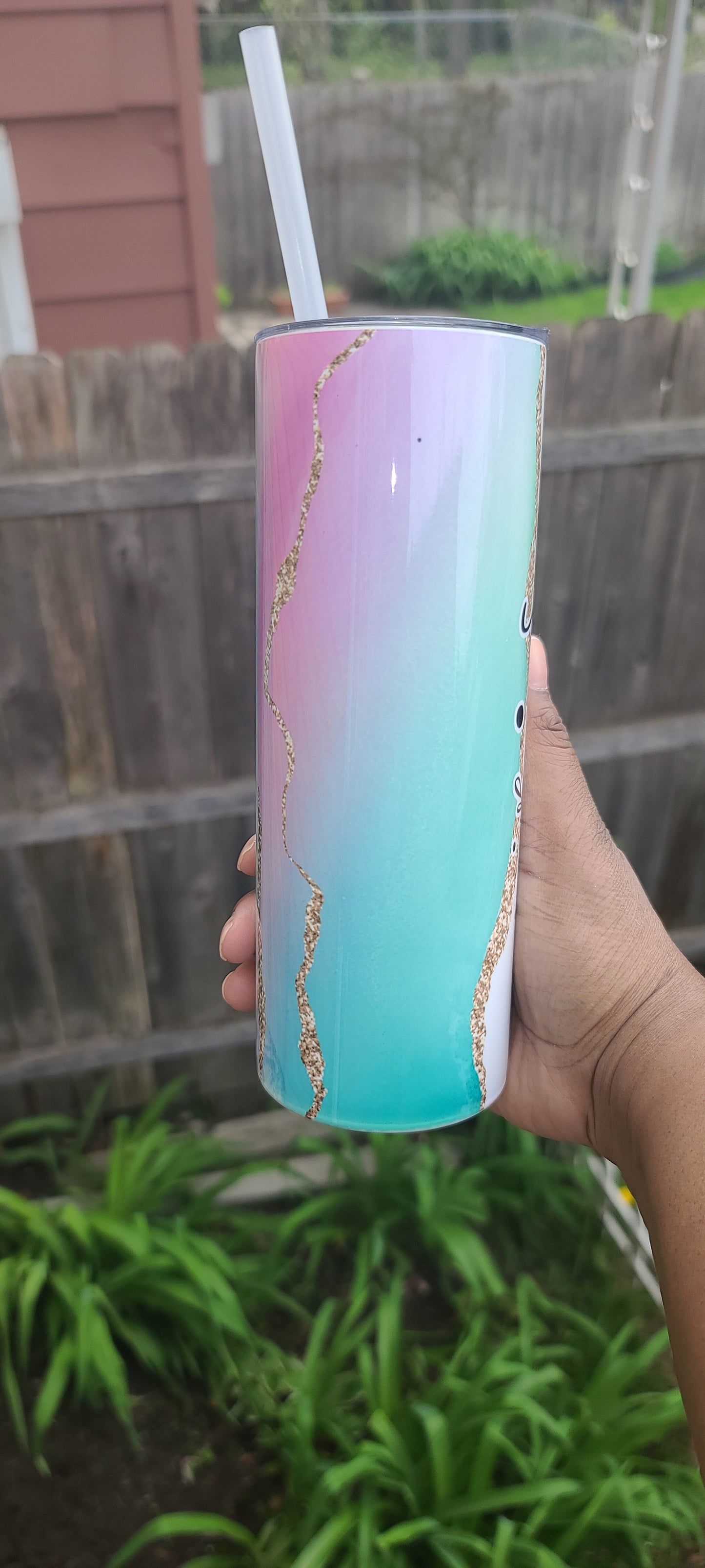 20oz Faith over fear stainless steel tumbler