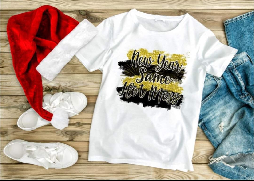 New year same mess short sleeve shirt