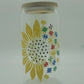 Autisim sunflower glass can