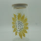 Autisim sunflower glass can