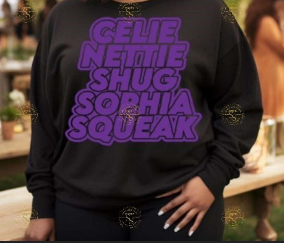 The ladies of purple tee