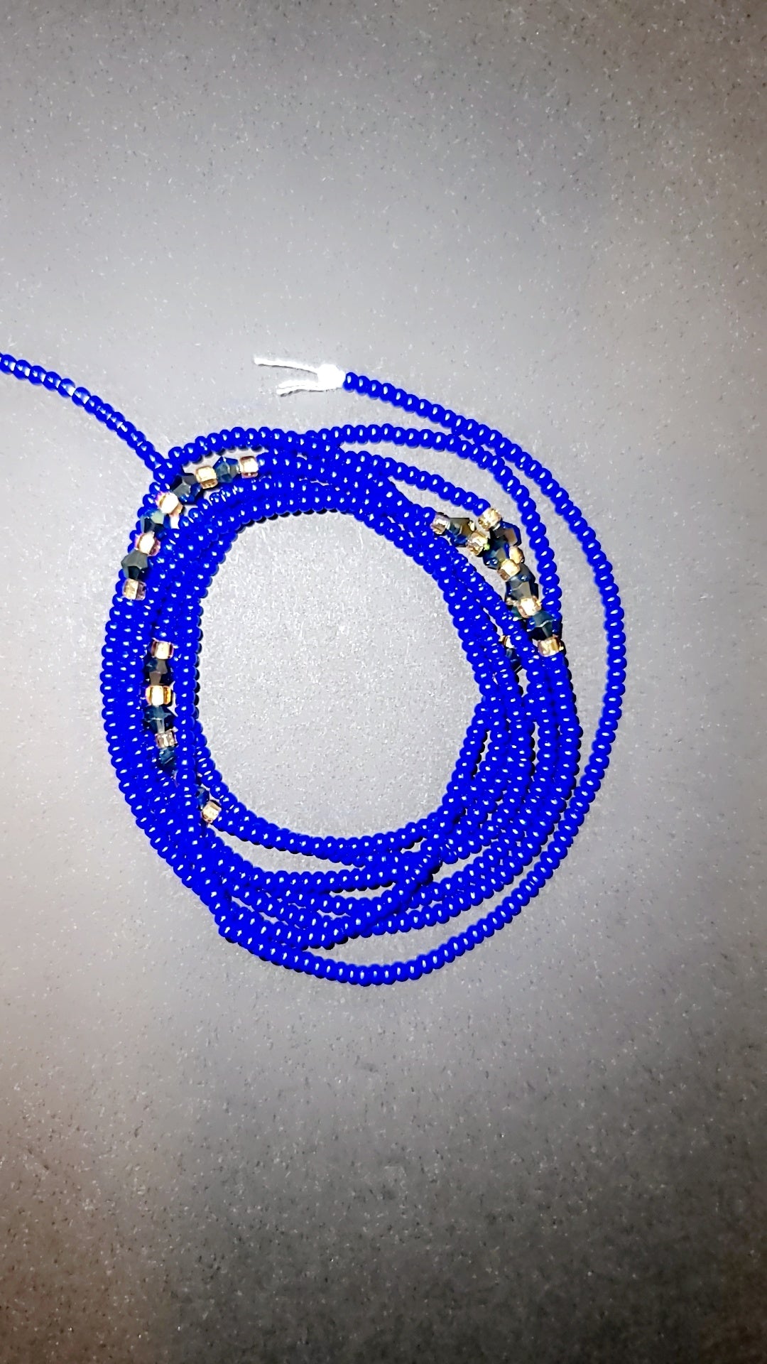 Gold & Blue Waistbeads