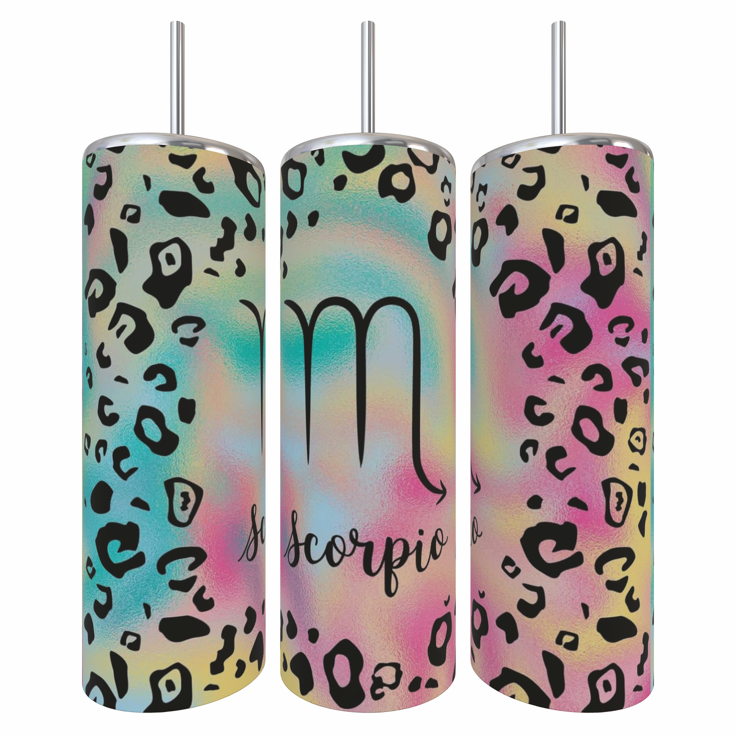 Scorpio rainbow tumbler