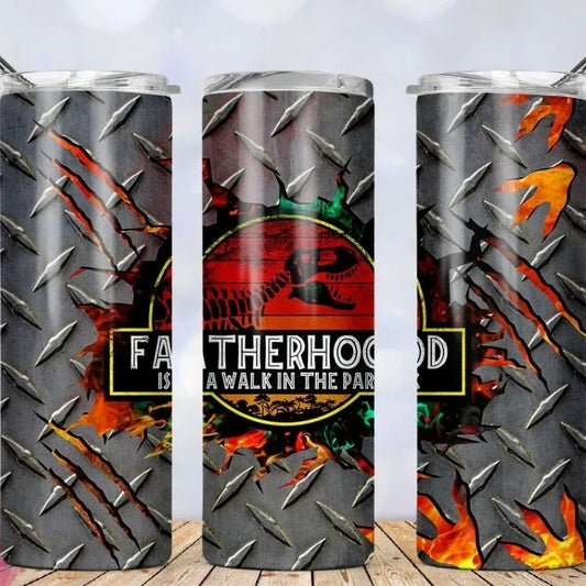20oz skinny Fatherhood tumbler
