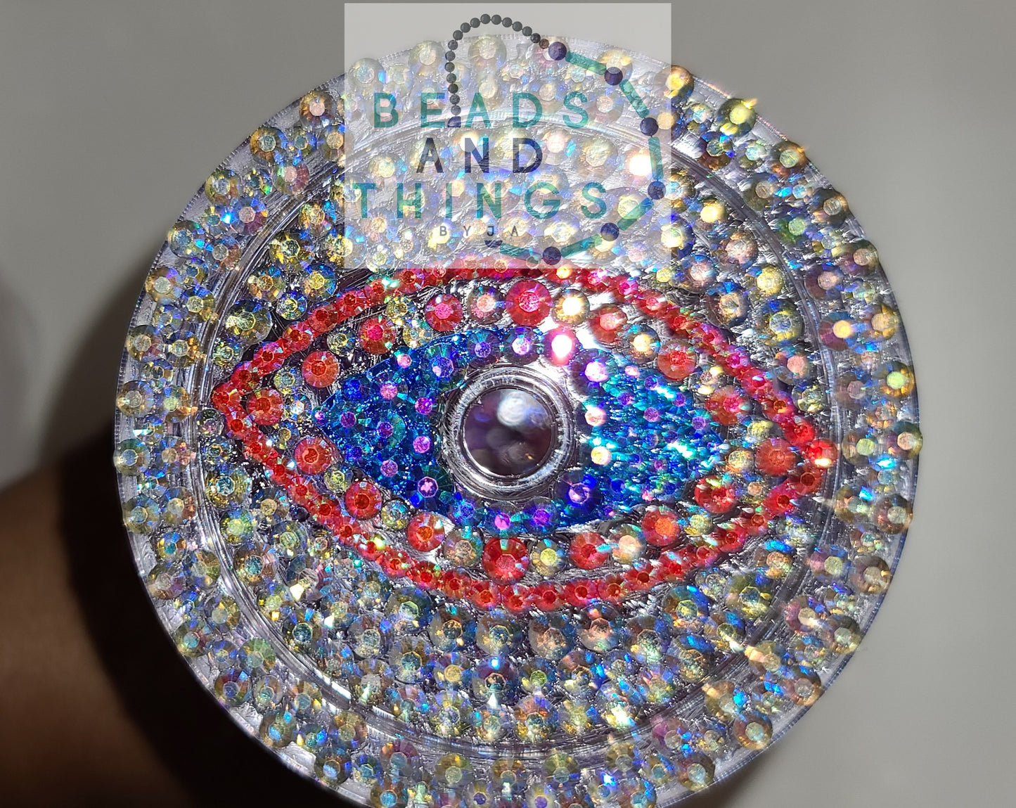 Evil Eye snowglobe tumbler